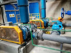 廣東云浮水泥廠羅茨鼓風機試機完成